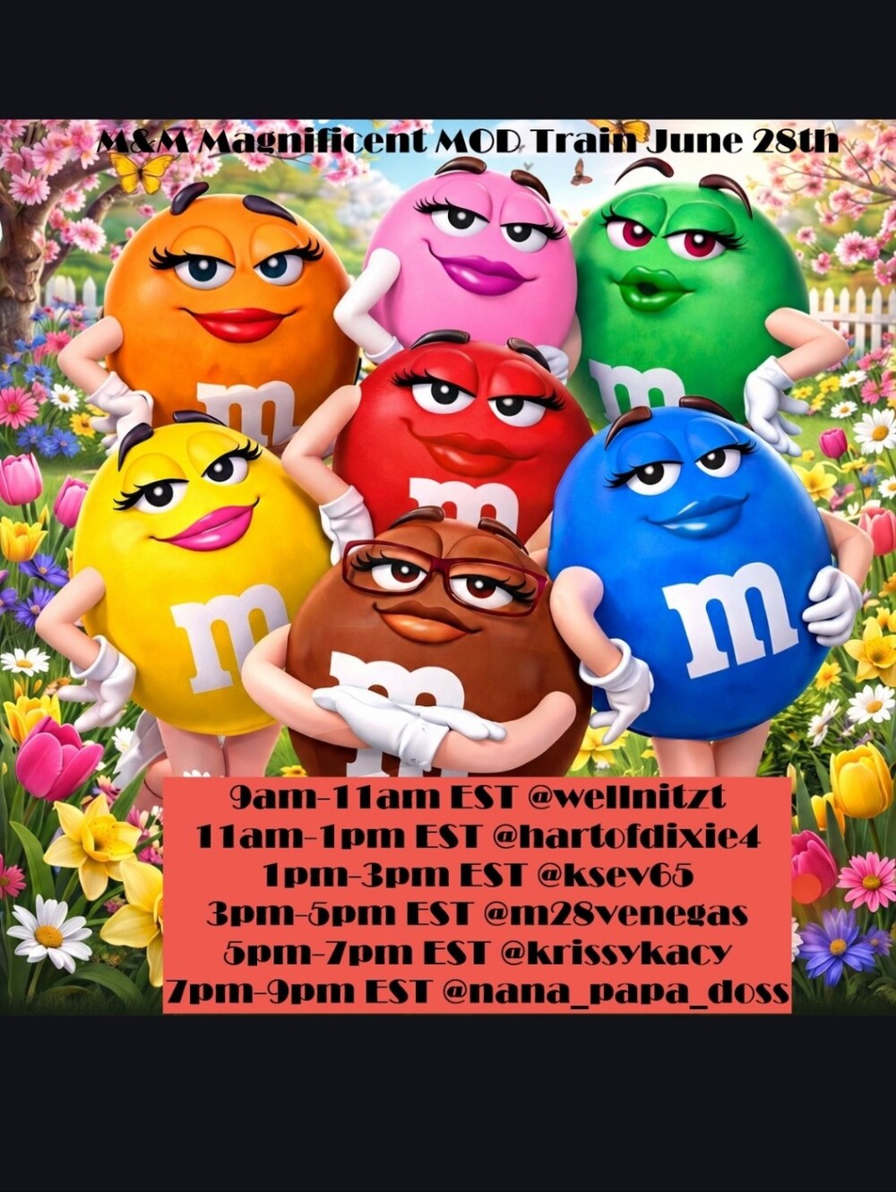 M&M's Magnificent MOD Train JUNE 28TH 🎉